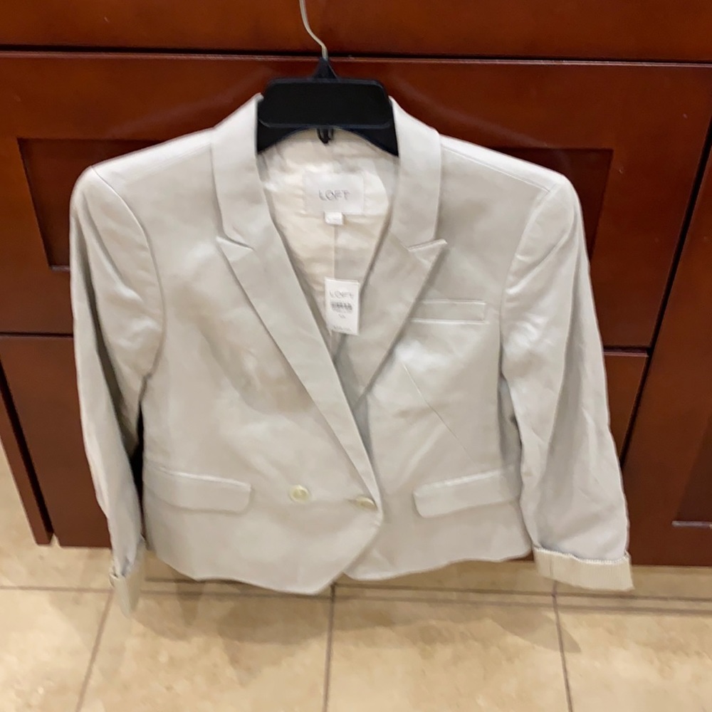 Two button kacky weave jacket